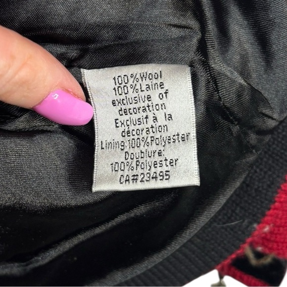 Icelandic Designs Wool Red Floral Knit Sweater Vest Size Small - Picture 5 of 14